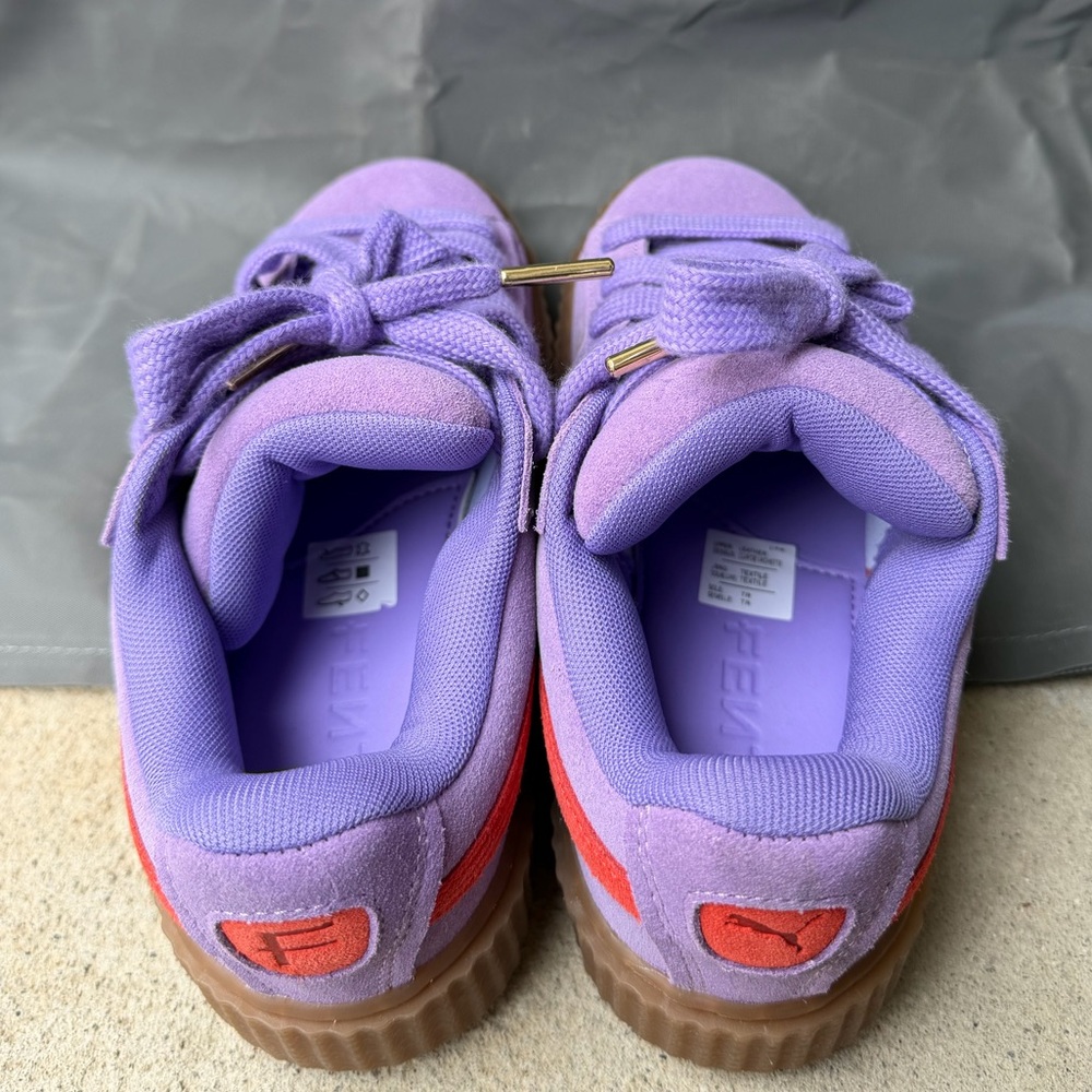 PUMA x Rihanna FENTY Creepers Purple Suede Platform Sneakers Women’s 4.5 NWOT - Picture 5 of 9
